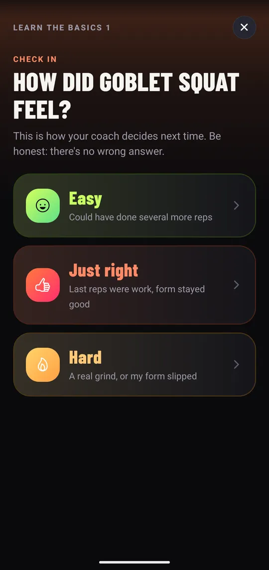 How did it feel? Easy, just right or hard